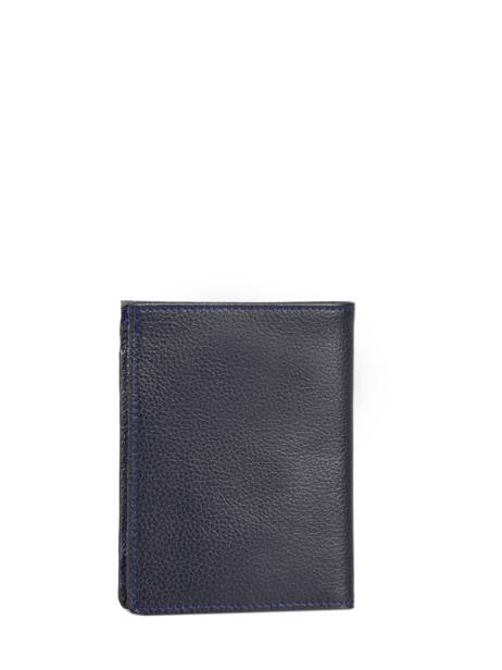Portefeuille Met Kaarthouder Madras Leder Etrier Blauw madras EMAD748 ander zicht 2